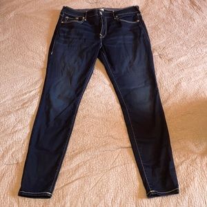 True Religion Jenny curvy mid rise skinny jeans size 33